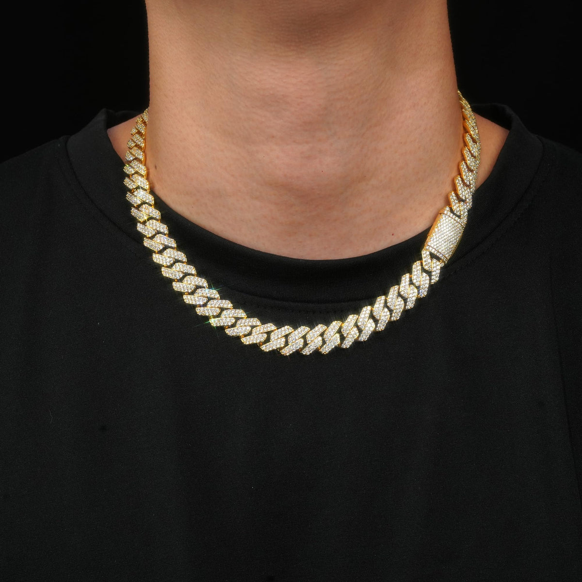 Miami Cuban Link Chain with 5A CZ 18K Gold Plated O75885