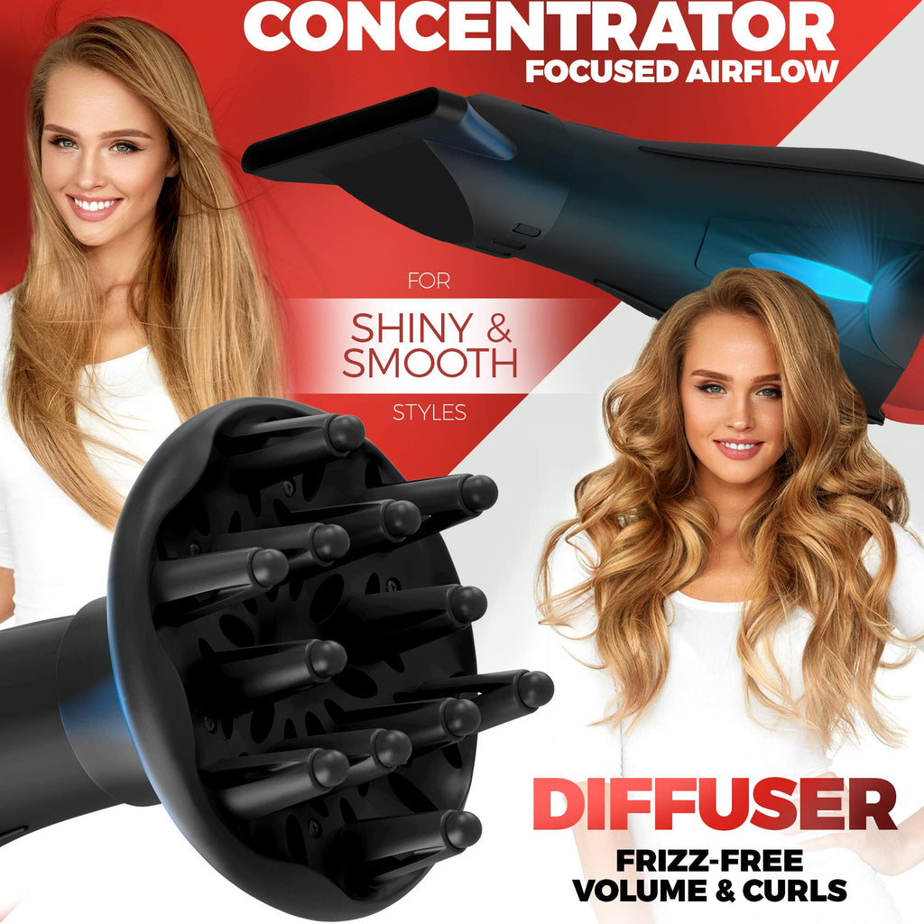 Ionic Curly Hair Dryer with Diffuser C51201