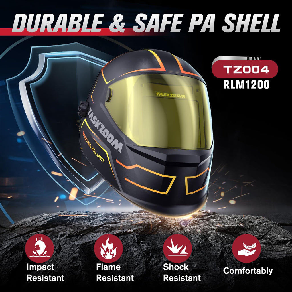 Auto Darkening Welding Helmet True Color Large View 4 Arc Sensors G3963