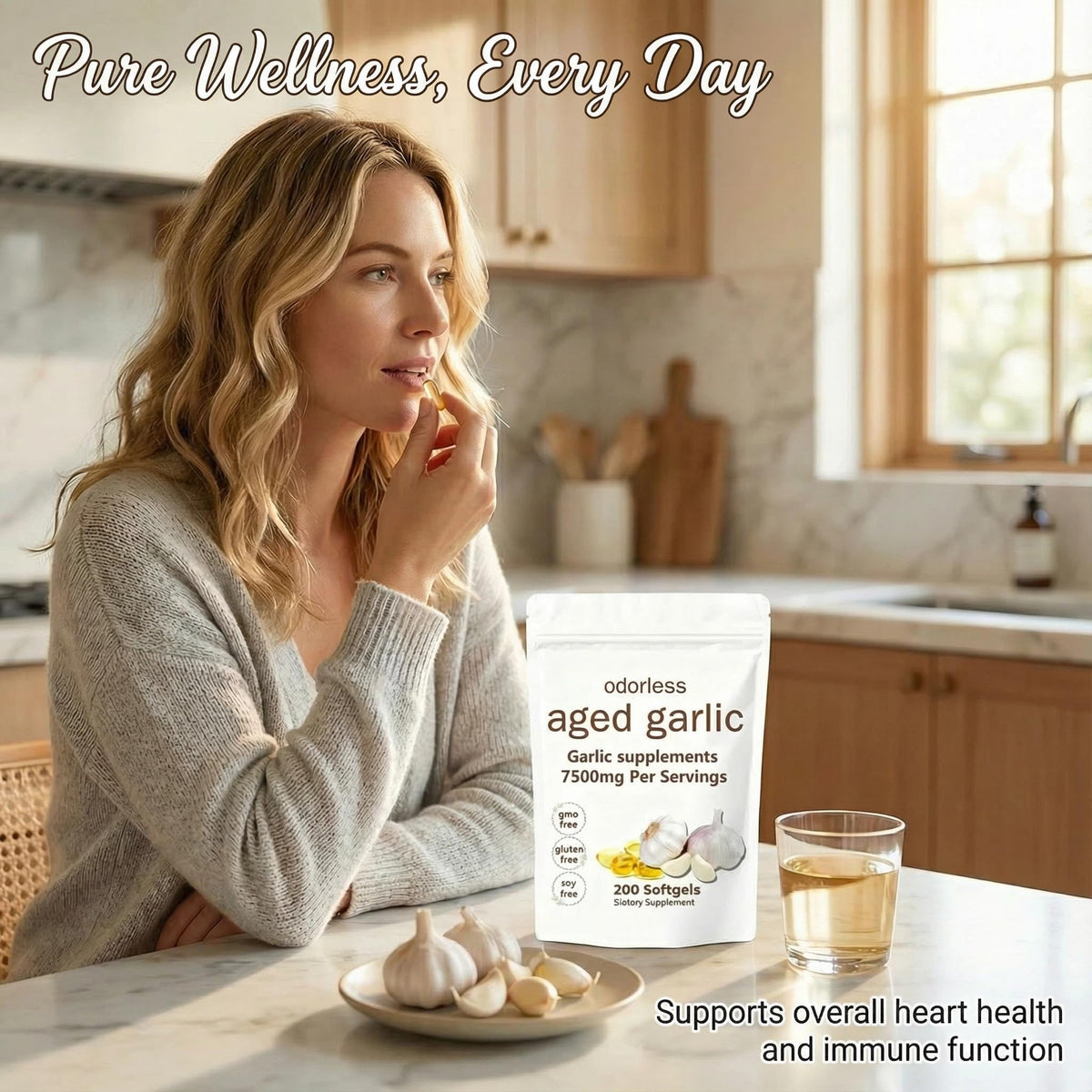 Odorless Aged Garlic Extract 200 Softgels E708