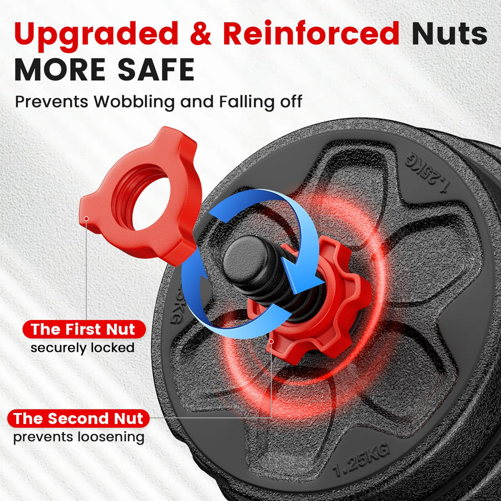 Adjustable 5-in-1 Dumbbell Set with Connector N501452