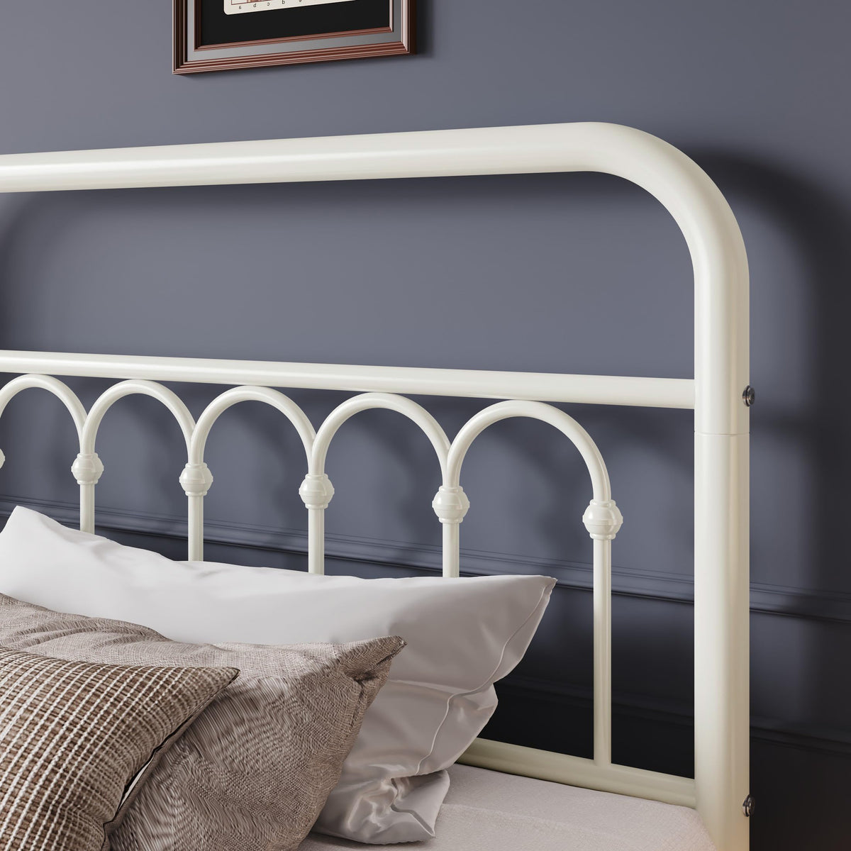 Twin Size Metal Platform Bed Frame with Headboard T859