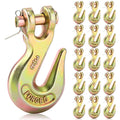 15 Pack 3/8 Inch Grade 70 Forged Steel Clevis Grab Hooks I484698