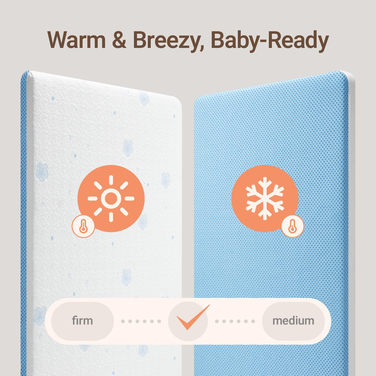 Mini Crib Mattress, 38" x 24" Dual-Sided A3624