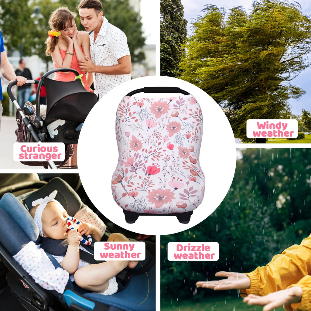 4-in-1 Baby Car Seat Canopy Nursing Cover X27342