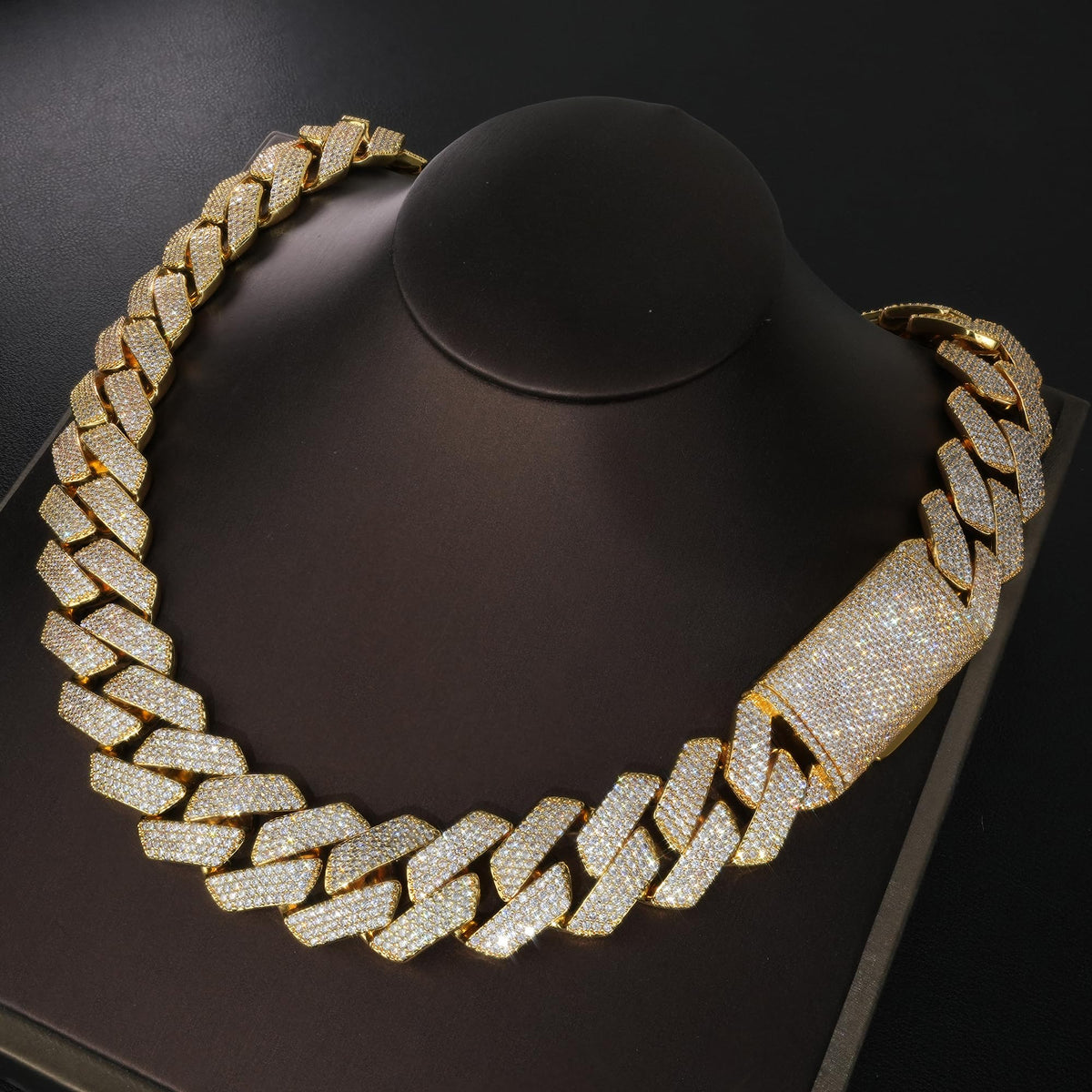 Miami Cuban Link Chain with 5A CZ 18K Gold Plated O75885