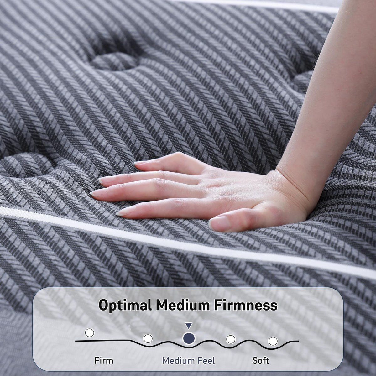 12 Inch Full Size Hybrid Mattress D4102