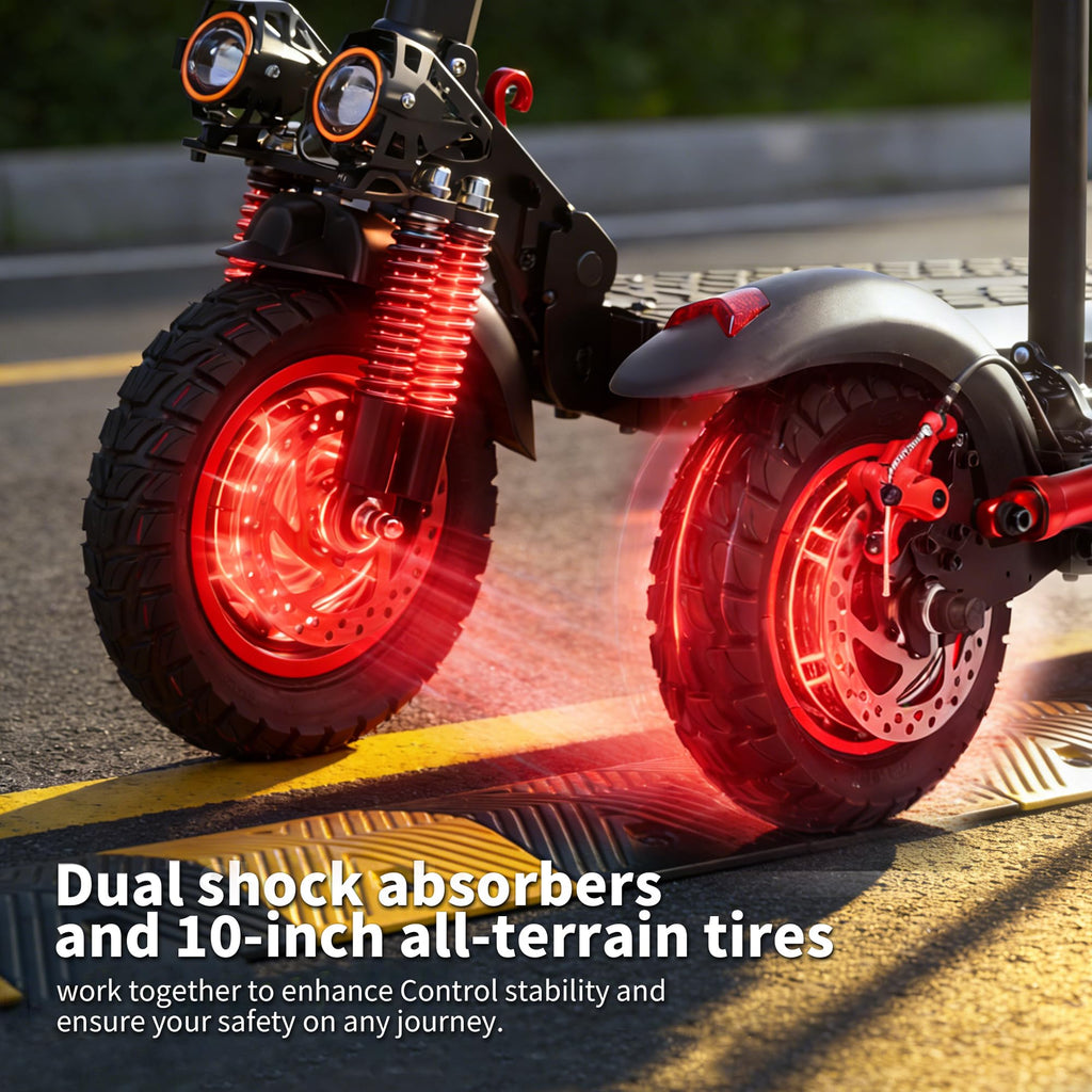 Electric Scooter with Seat, 1200W Motor, 28 MPH, 40 Miles Range, 48V 21AH Battery, 11" Off-Road Tire, Folding S812