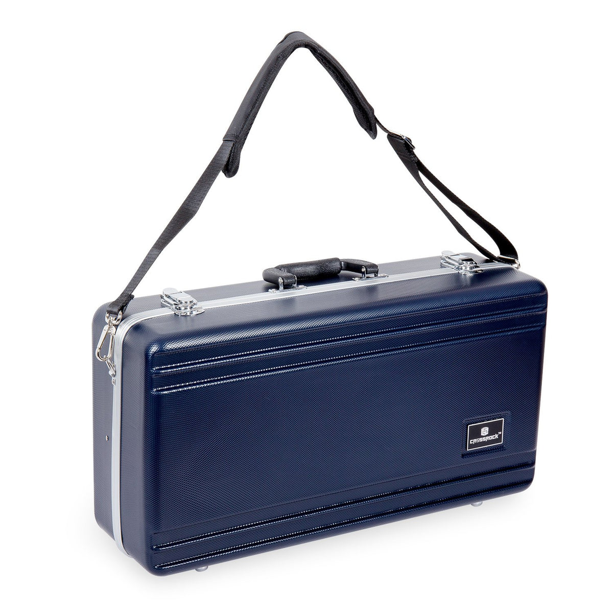 Textured Blue Velvet Interior Trumpet Case Z374