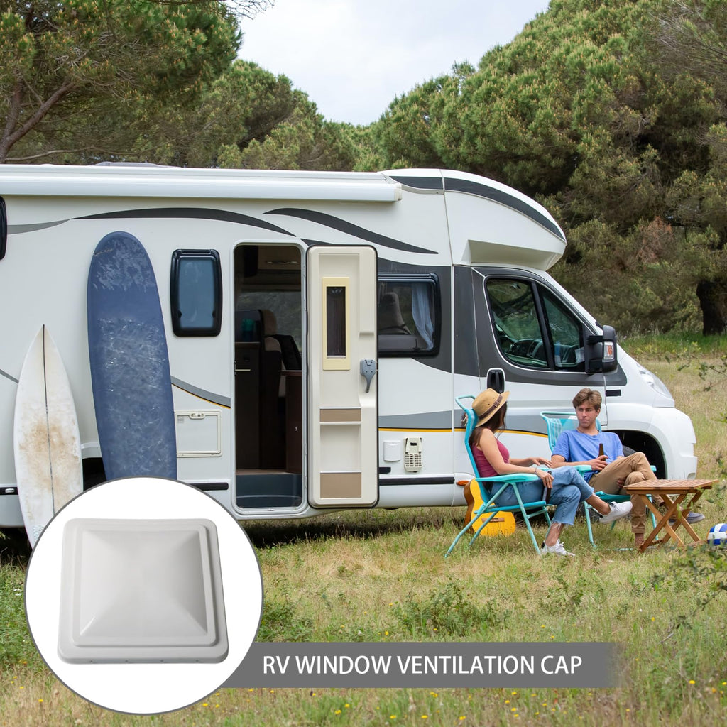 14 Inch White Weather-Resistant Plastic RV Vent Cover O11891