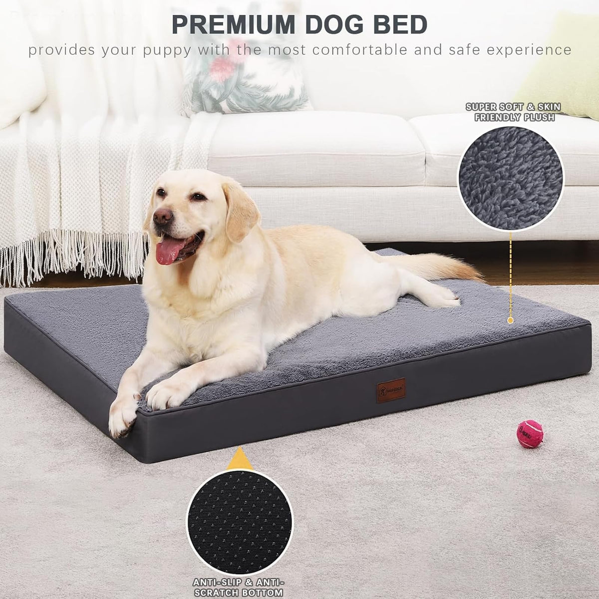 Medium Size Waterproof Orthopedic Dog Crate Bed W6290