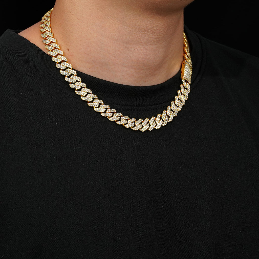 Miami Cuban Link Chain with 5A CZ 18K Gold Plated O75885