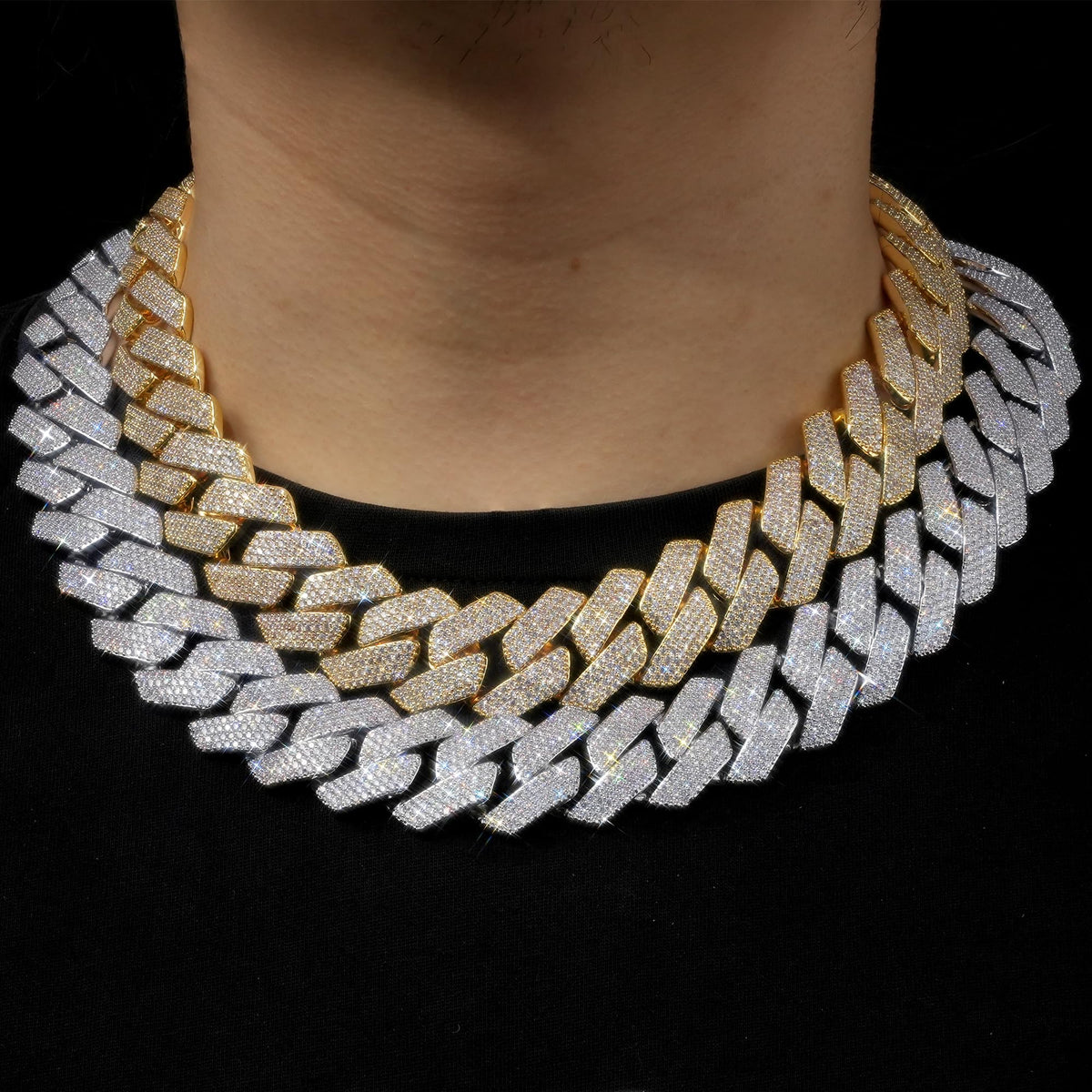 Miami Cuban Link Chain with 5A CZ 18K Gold Plated O75885