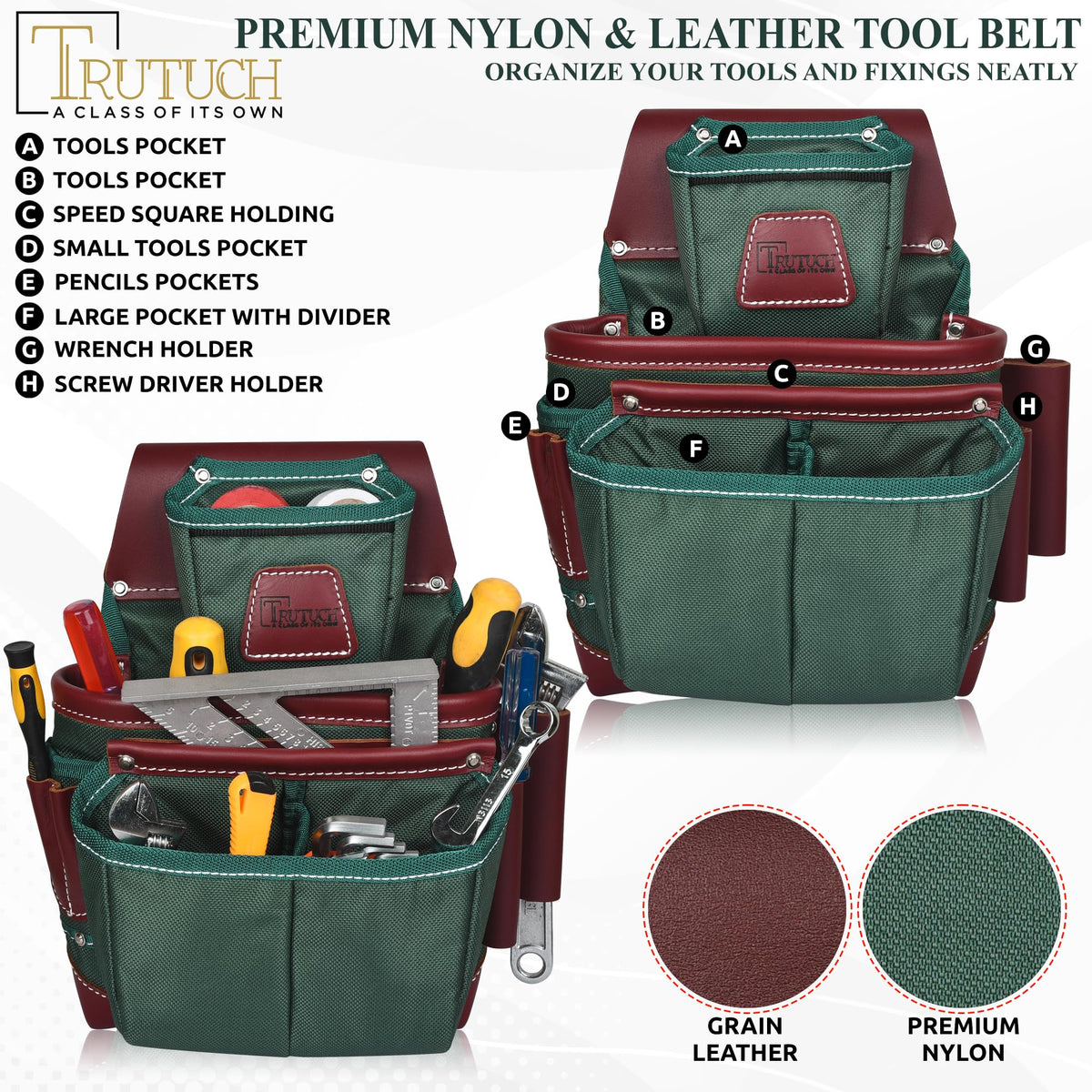 Nylon and Leather Tool Belt C38889