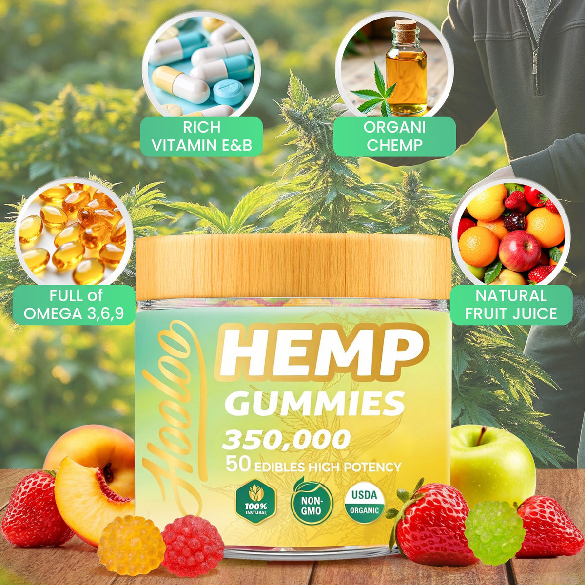 Fruity Hemp Gummies 2 Packs H50238