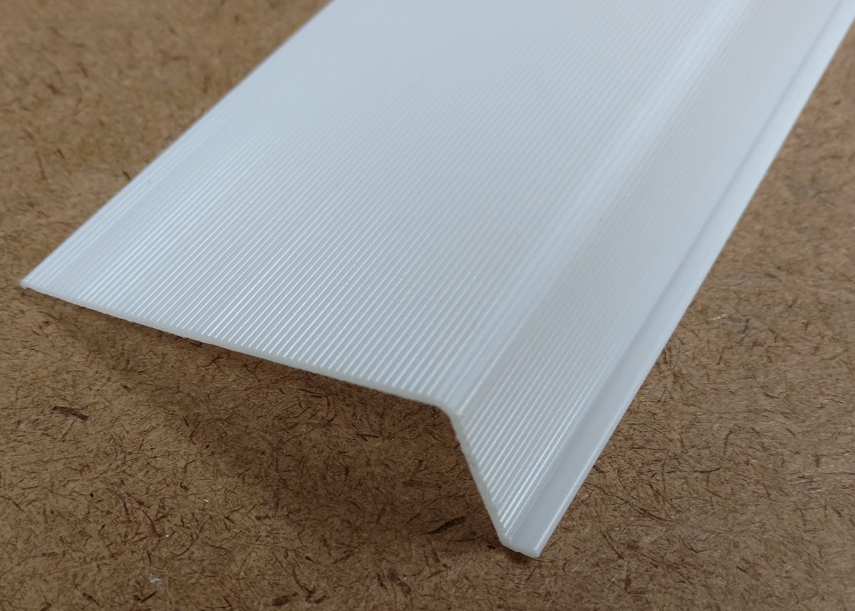 Ribbed Acrylic Replacement Lens L-Shape 2-3/4 x 1 x 24" P984