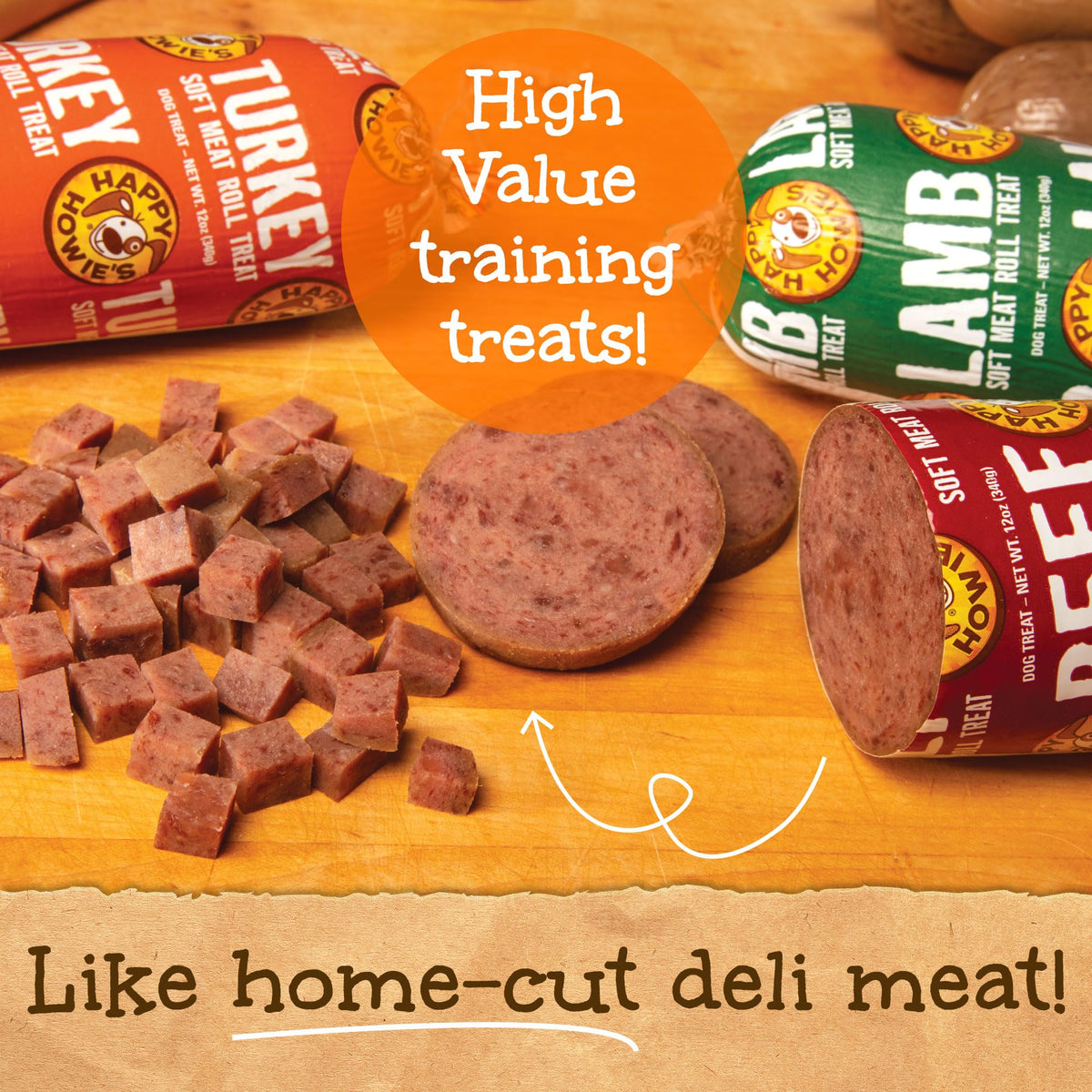 Beef Lamb Turkey Soft Meat Roll Treat 7 Oz (Pack of 3) W575947