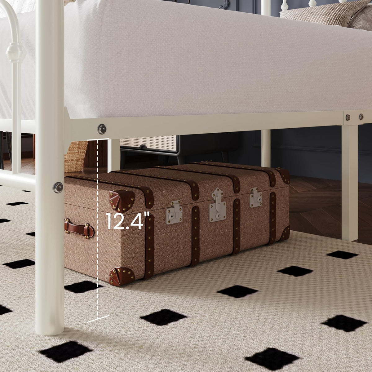 Twin Size Metal Platform Bed Frame with Headboard T859