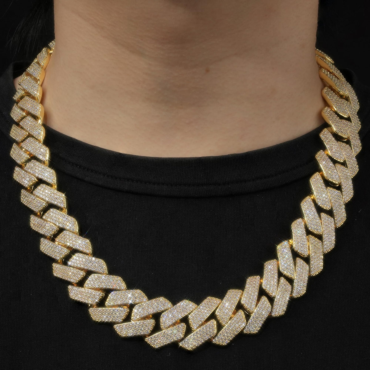 Miami Cuban Link Chain with 5A CZ 18K Gold Plated O75885